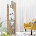New 5-tier Rotating Floor-to-ceiling Bookshelf, Space-saving 360-degree Rotating Storage, Larger Storage Space, Solid Wood, Structural Design Is More Sturdy And Durable, Suitable for Bedroom, Living Room, Home, Office
