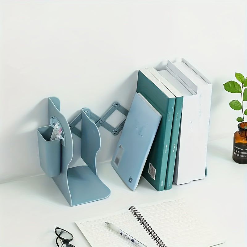 The Adjustable Bookshelf Consists of Two Parts, a Creative Extension of The Bookshelf, Perfect for Students, Made of Durable Materials, Can Accommodate Multiple Books