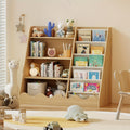 Multi Functional Children's Bookshelf And Toy Storage Cabinet -6-story Trapezoidal Frame, Easy to Assemble, Suitable for Bedrooms, Living Rooms, Game Rooms, Offices, Schools, Storage Racks, Children's Bookcases, Newspaper Racks, Minimalist Design,