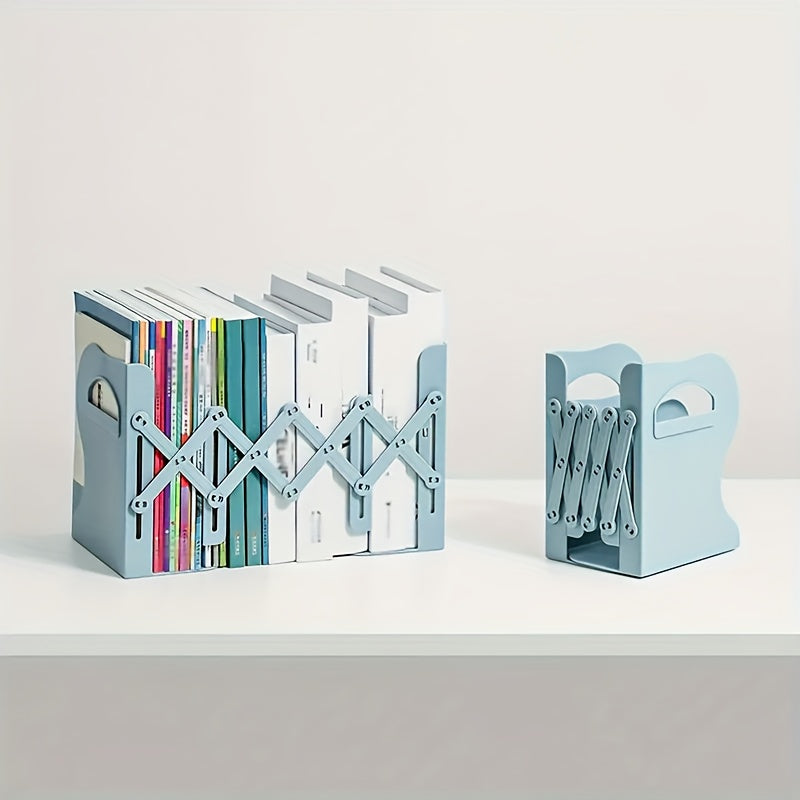 The Adjustable Bookshelf Consists of Two Parts, a Creative Extension of The Bookshelf, Perfect for Students, Made of Durable Materials, Can Accommodate Multiple Books